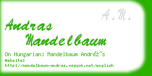 andras mandelbaum business card
